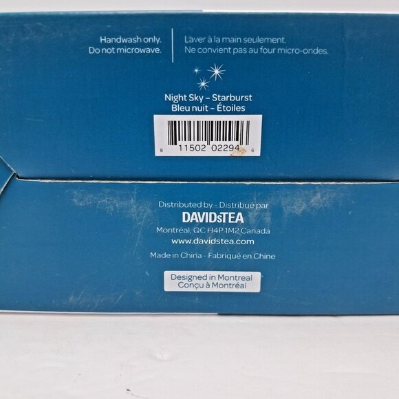 Davids Tea Night Sky Star Burst Ceramic Bubble Teacups-Set of 2-6 Ounces Each - Picture 7 of 7